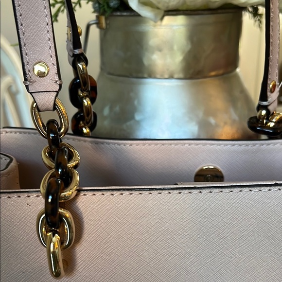 Michael Kors Floral Embossed Pink Tote Bag - Picture 3 of 13